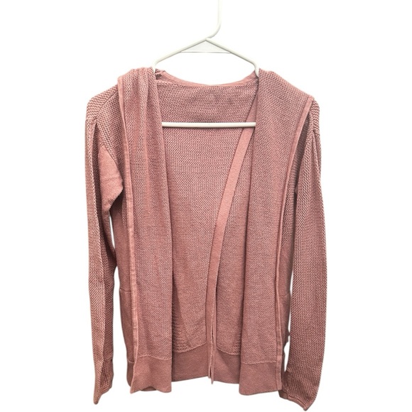 Lululemom Women's Pink Hooded Sweater Wrap Size Medium 6 / 8 Still Movement - Picture 8 of 14